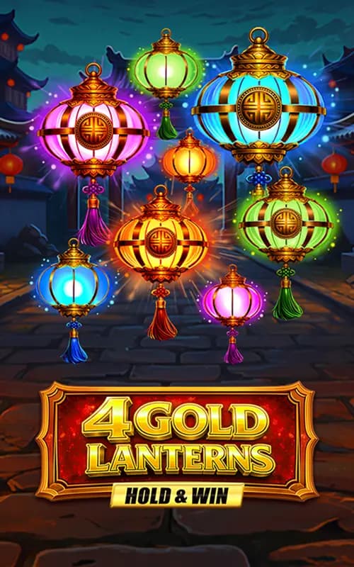 4 Gold Lanterns Hold and Win